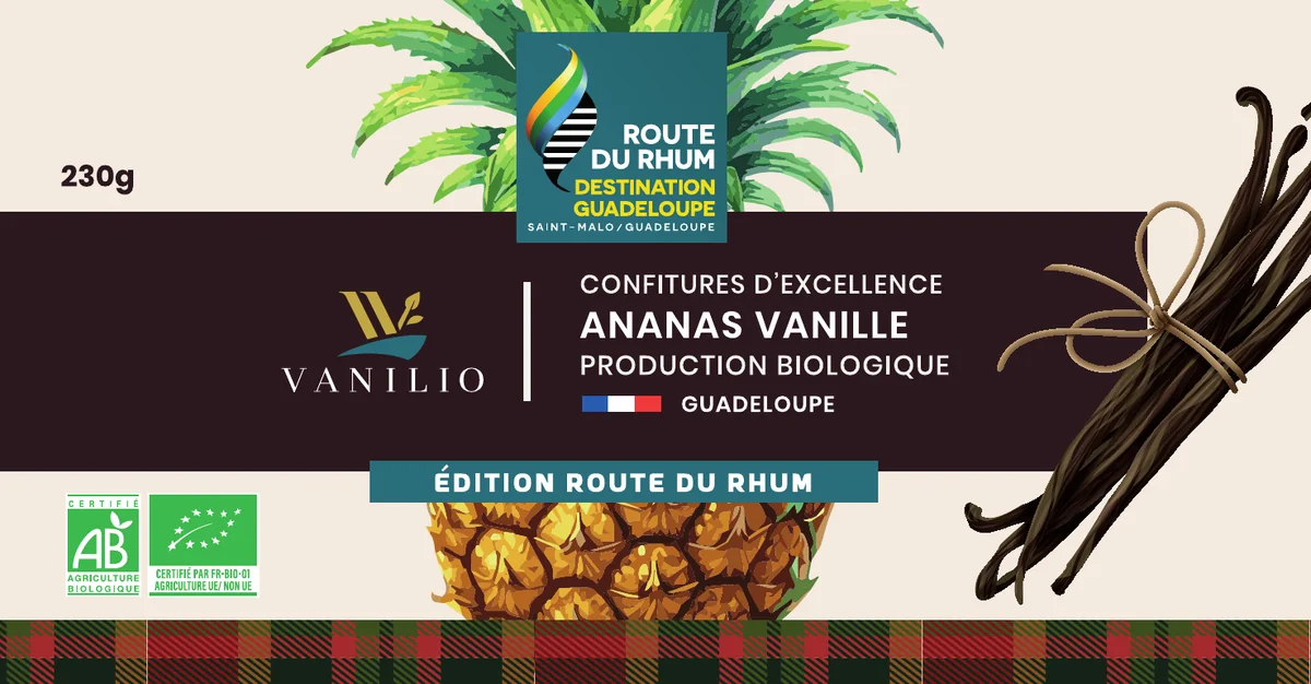 Étiquette Vanilio Ananas Vanille, édition Route du Rhum